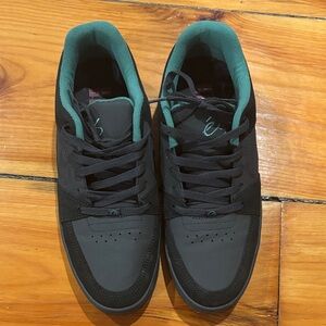 Men's Black and Teal Sneakers